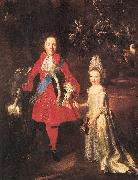 Nicolas de Largilliere Portrait of Prince James Francis Edward Stuart and Princess Louisa Maria Theresa Stuart Spain oil painting artist